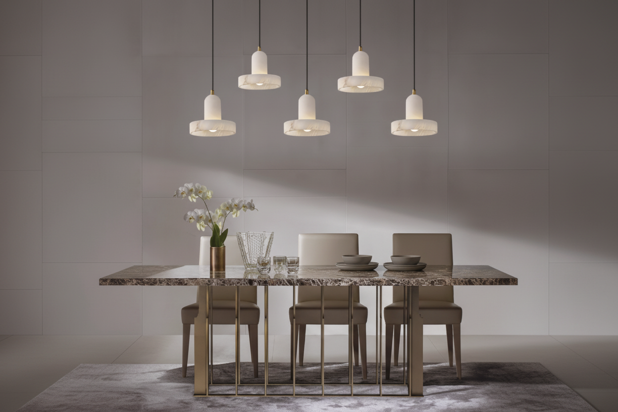 Alabaster Roshy Chandelier - thebelacan