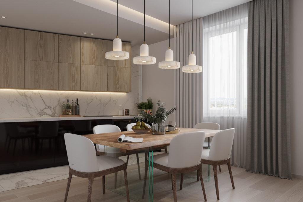 Alabaster Roshy Chandelier - thebelacan