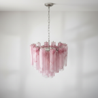 Murelli Pink Glass Tronchi Chandelier