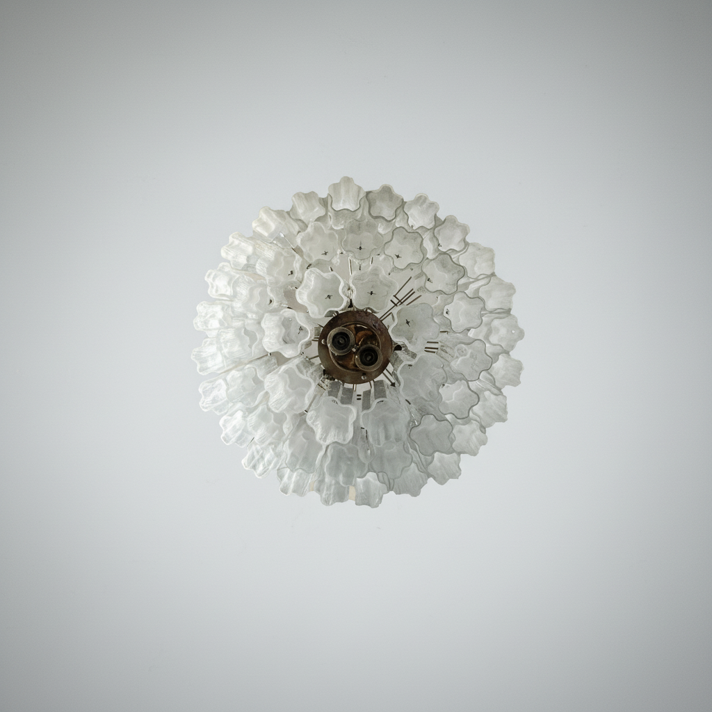 Murano Chandelier – 48 tubes – Alabaster White