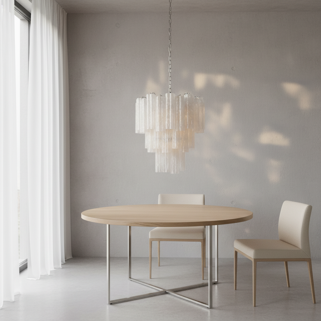 Murano Chandelier – 48 tubes – Alabaster White