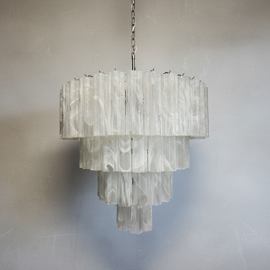 Murano Chandelier – 78 tubes – Alabaster white