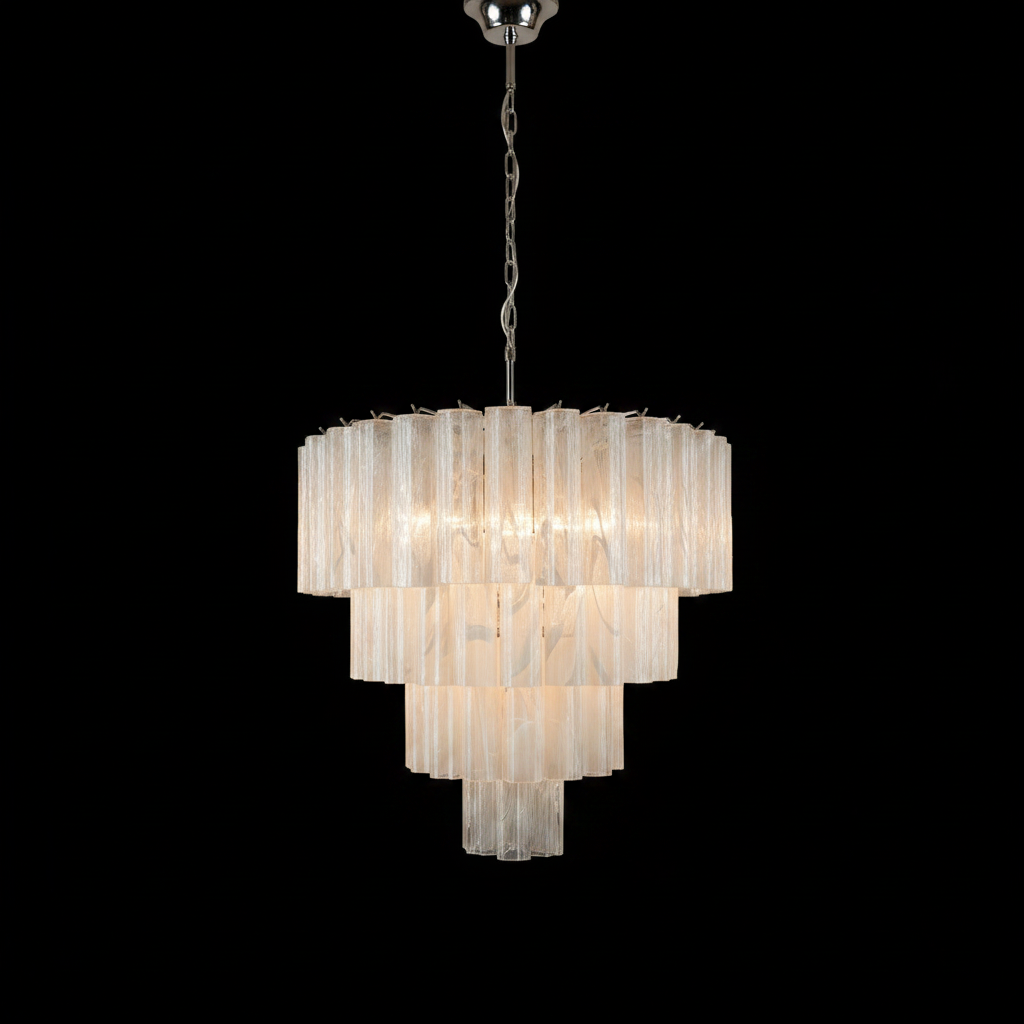 Murano Chandelier – 78 tubes –  white