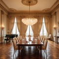 Murano Chandelier – Poliedri – 185 glass – White Alabaster