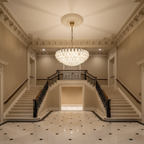 Murano Chandelier – Poliedri – 185 glass – White Alabaster