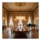 Murano Chandelier – Poliedri – 185 glass – White Alabaster