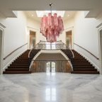 Murano Chandelier – 36 tubes – Alabaster Pink