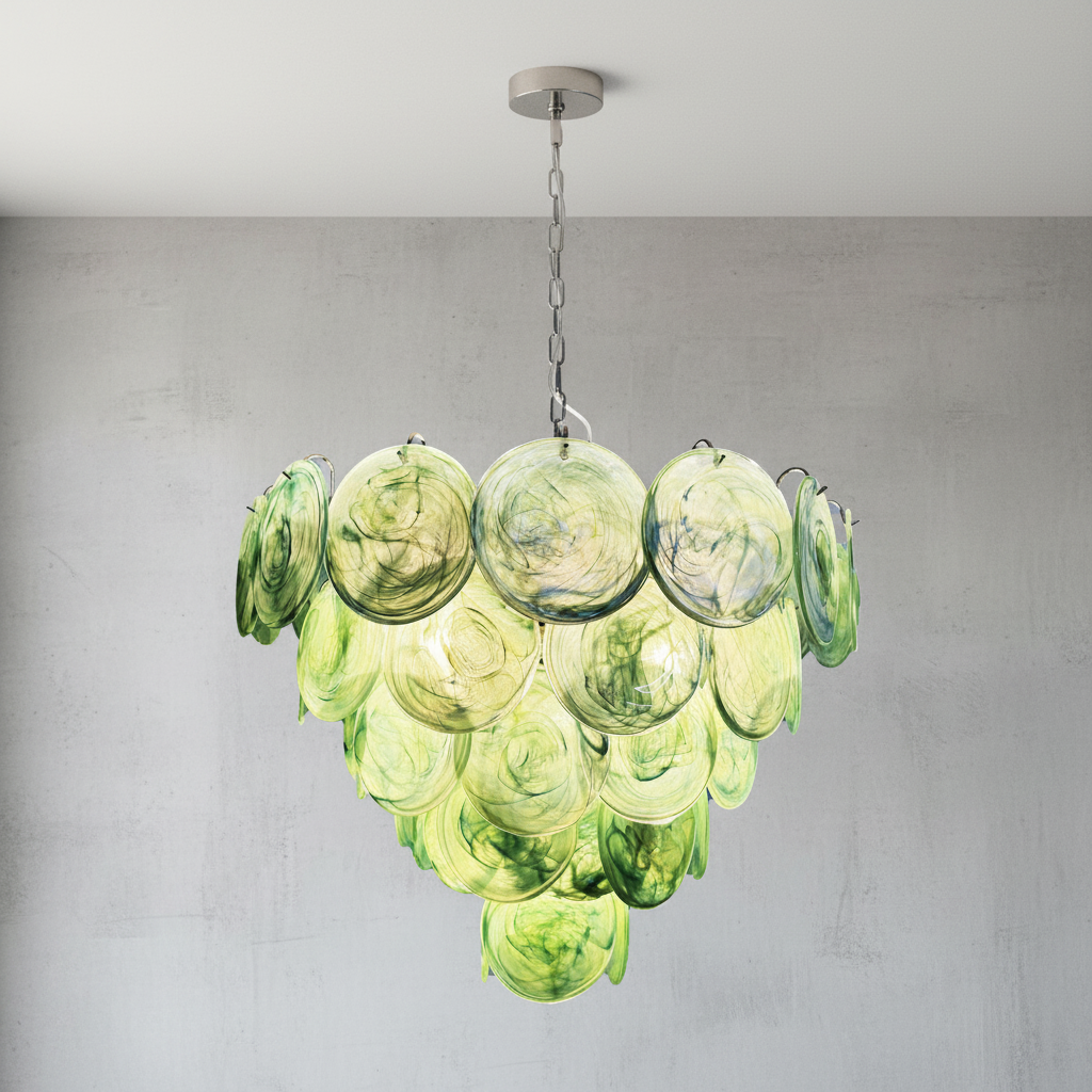 Murano Chandelier 57 Green
