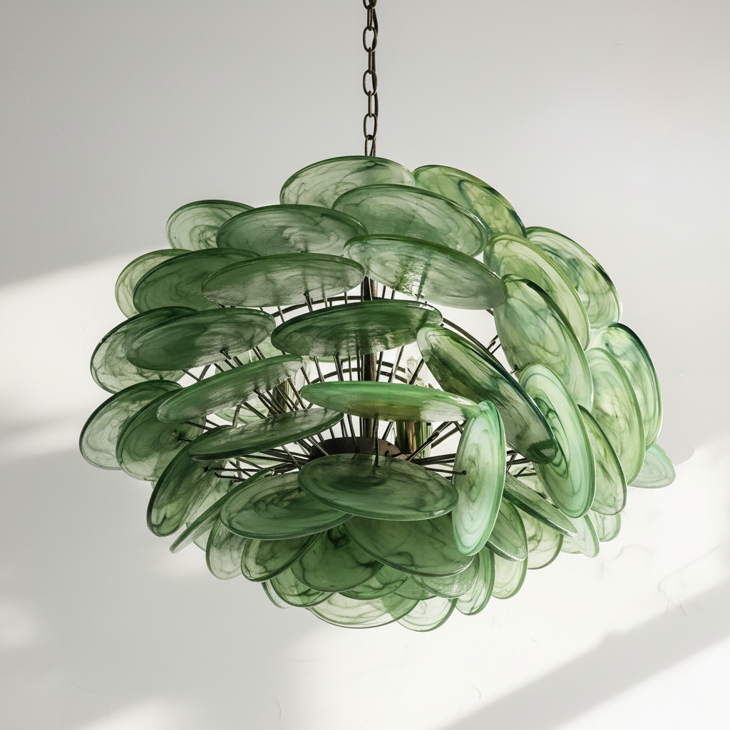 Murano Chandelier 57 Green