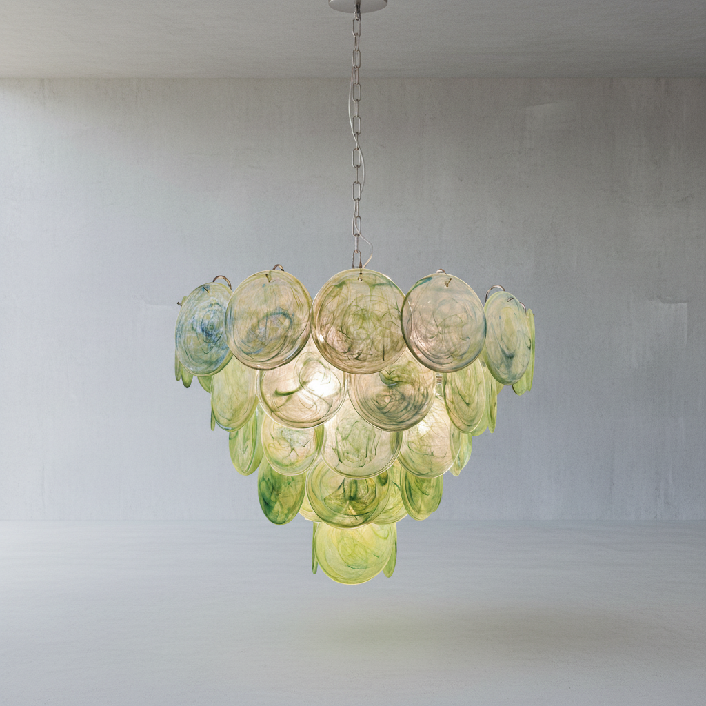 Murano Chandelier 57 Green