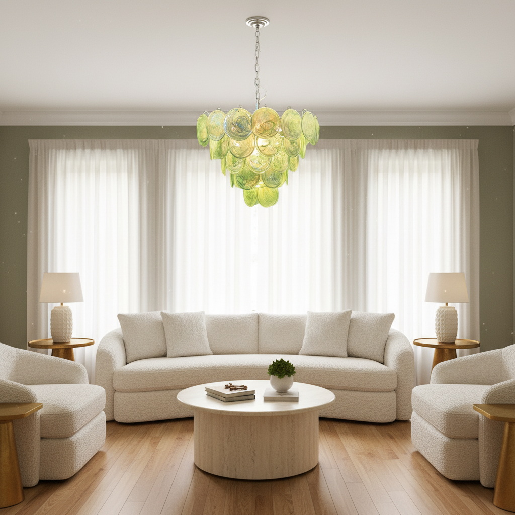 Murano Chandelier 57 Green