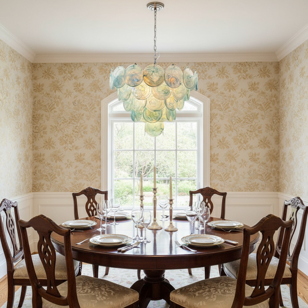 Murano Chandelier 57 Blue