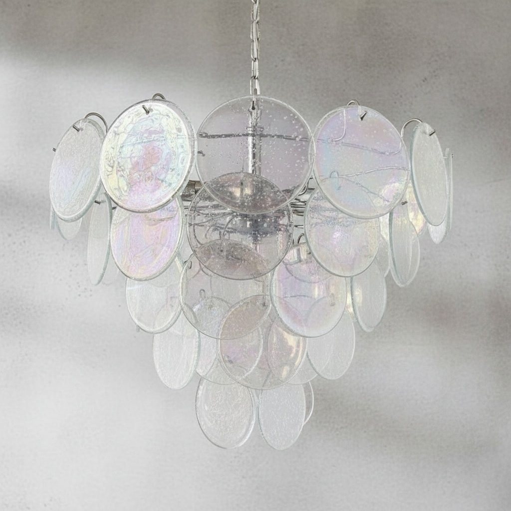 Murano Chandelier 57 Iridescent Glass