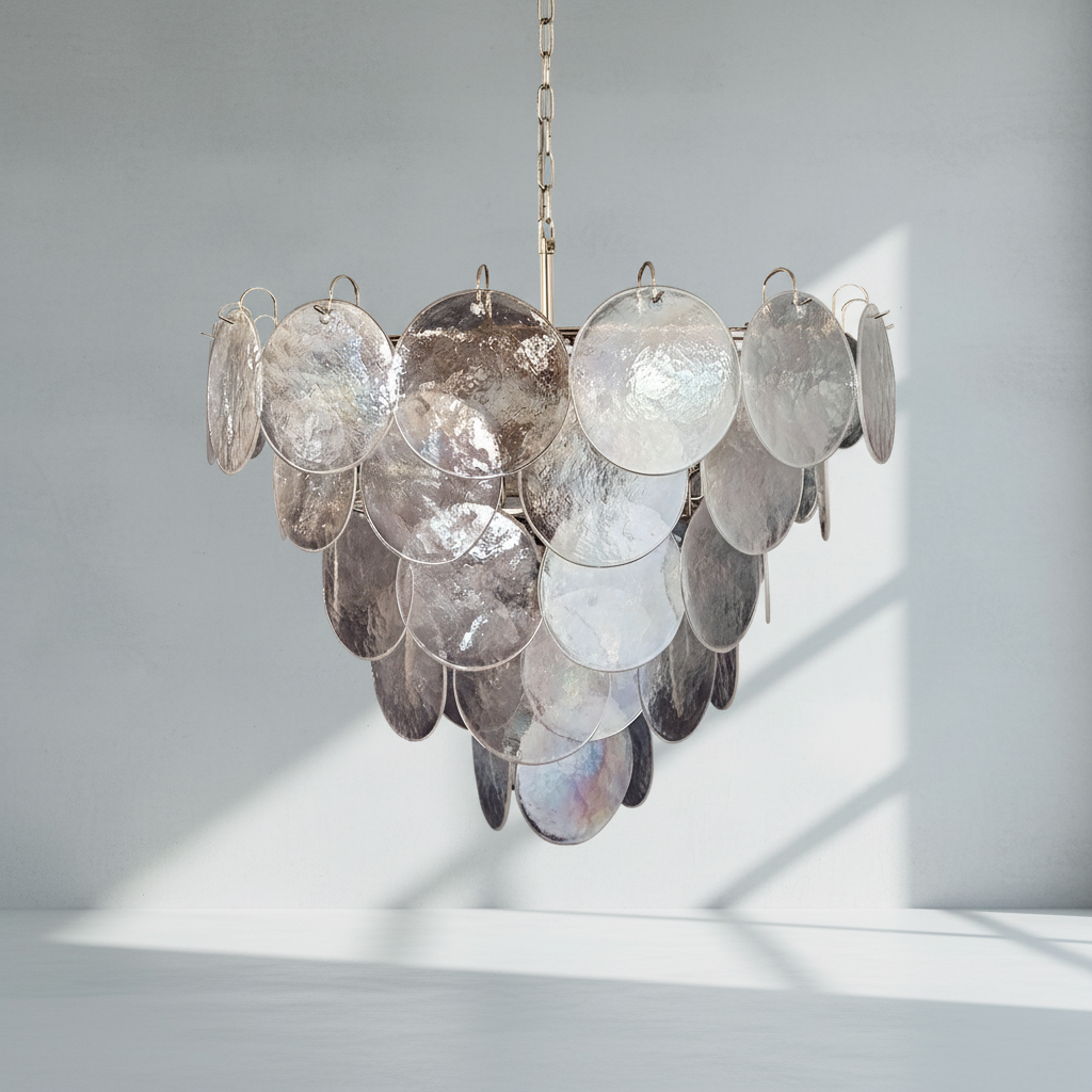 Murano Chandelier 57 Iridescent Glass