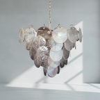 Murano Chandelier 57 Iridescent Glass