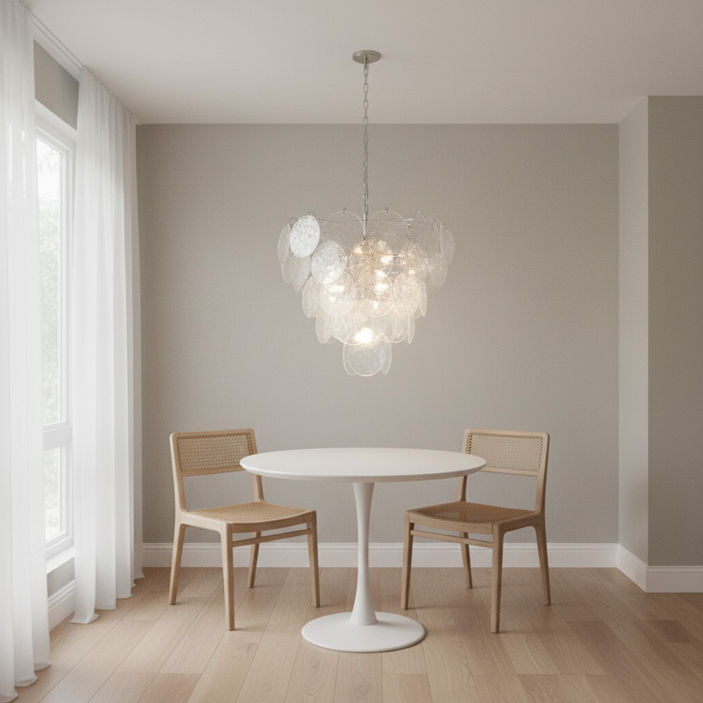 Murano Chandelier 57 Iridescent Glass