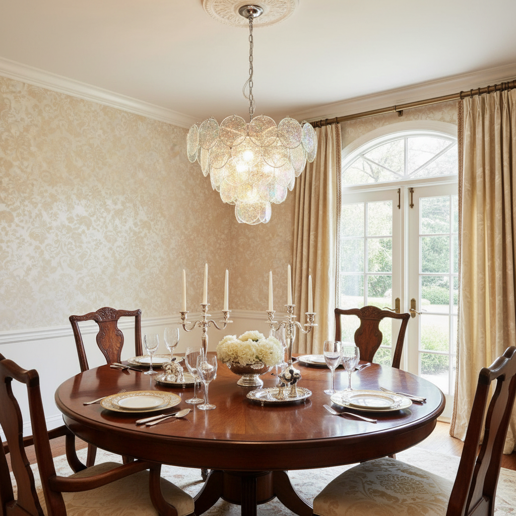 Murano Chandelier 57 Iridescent Glass