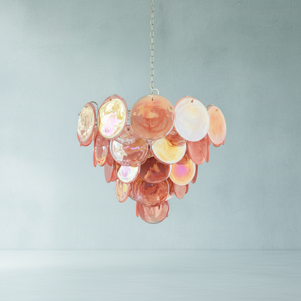 Murano Chandelier 57 Pink