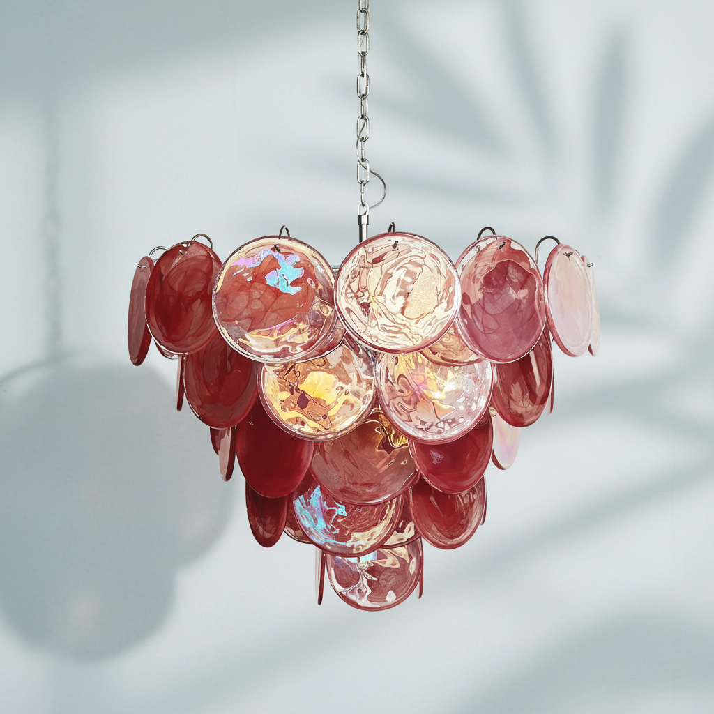 Murano Chandelier 57 Pink