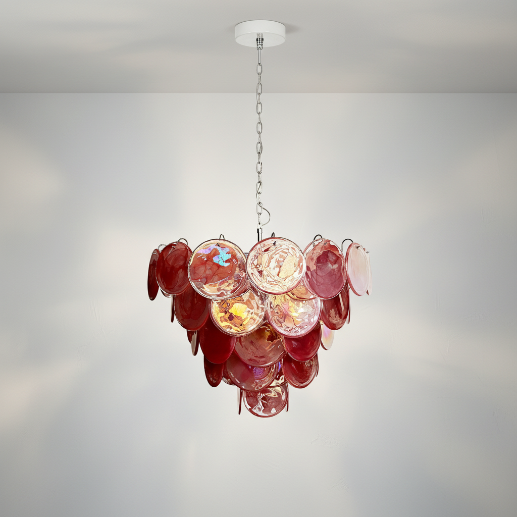 Murano Chandelier 57 Pink