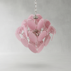 Murano Chandelier 36 Pink Disks