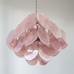 Murano Chandelier 36 Pink Disks