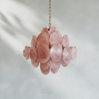 Murano Chandelier 36 Pink Disks