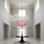 Murano Chandelier 36 Pink Disks