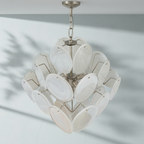 Murano Chandelier 36 White Disks