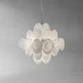 Murano Chandelier 36 White Disks