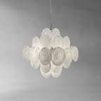 Murano Chandelier 36 White Disks