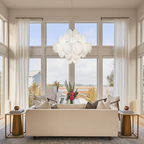 Murano Chandelier 36 White Disks