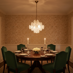 Murano Chandelier 36 White Disks