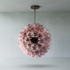 Murano Chandelier – 48 tubes – Alabaster Pink