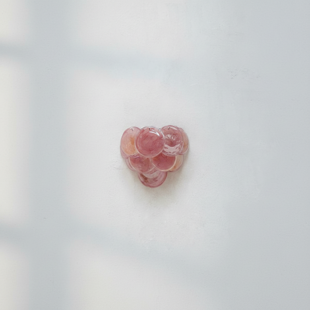 Pink Vintage Murelli Glass Wall Lamp