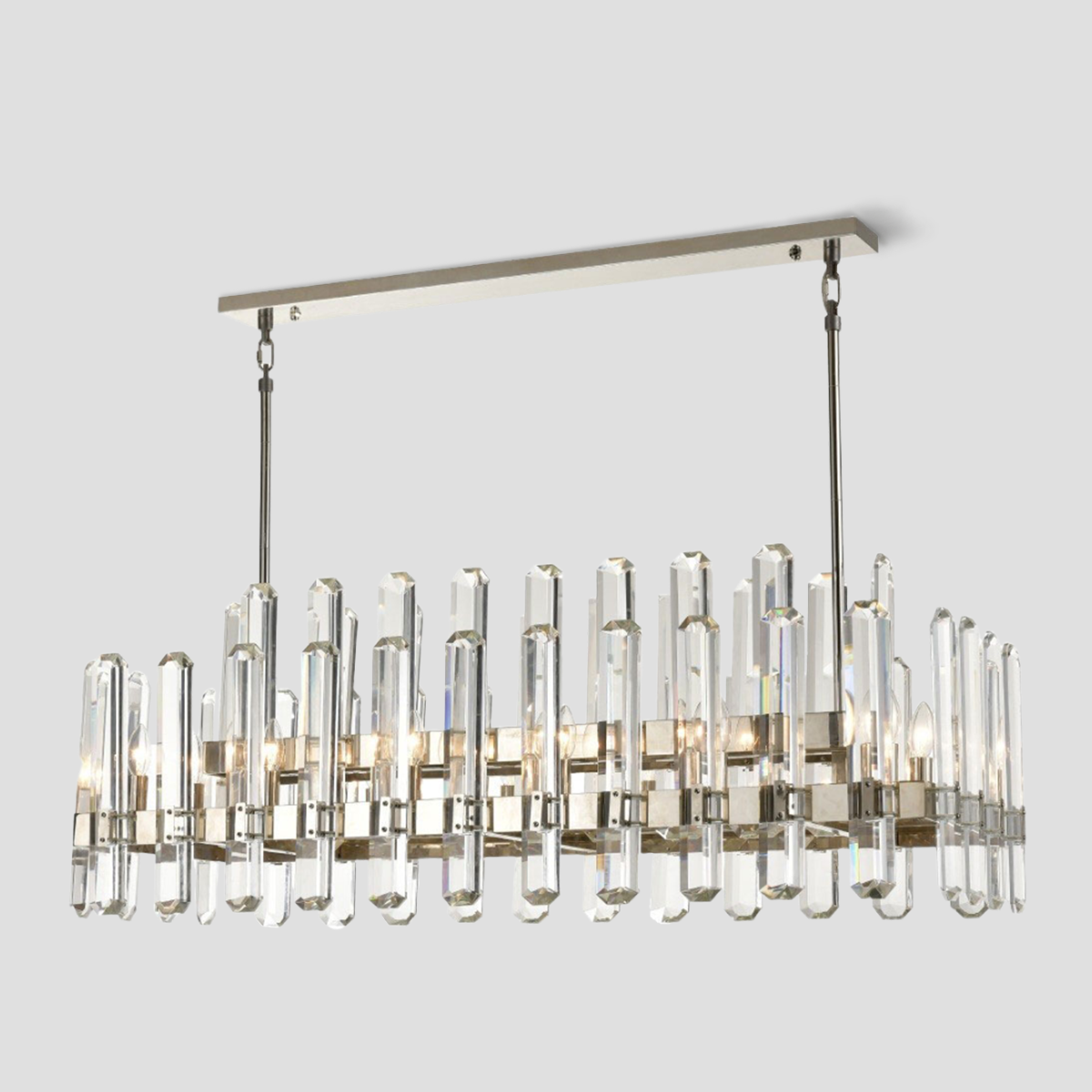 Brous Crystal Linear Chandelier