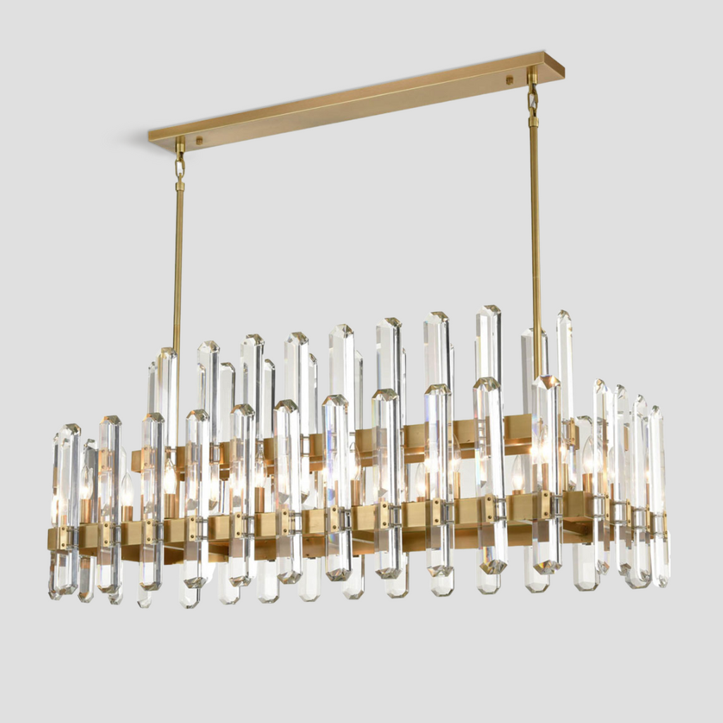 Brous Crystal Linear Chandelier