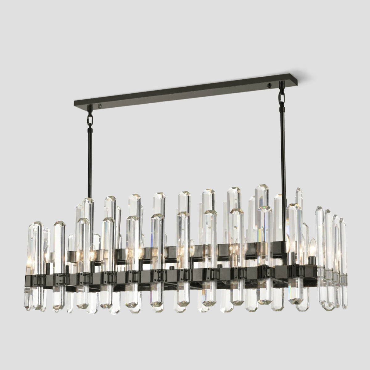 Brous Crystal Linear Chandelier