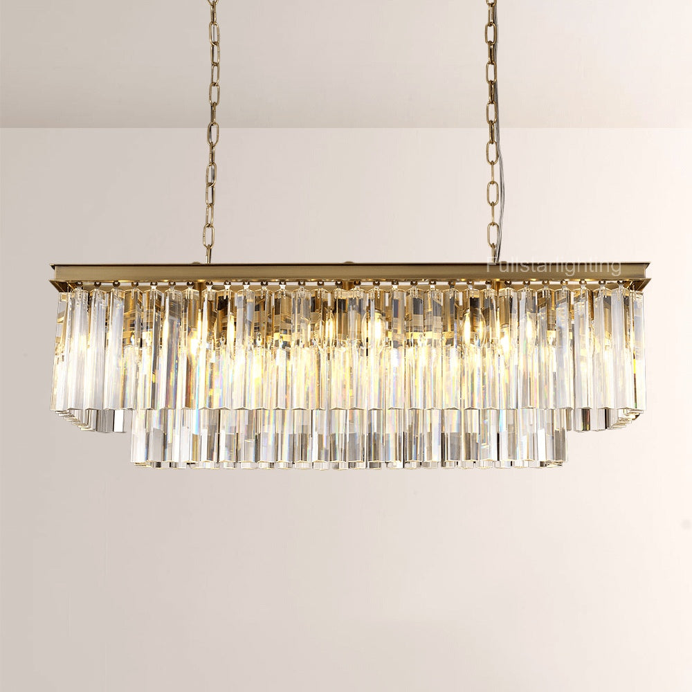 1920s Olion Rectangular Chandelier 40"