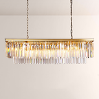 1920s Olion Rectangular Chandelier 49"