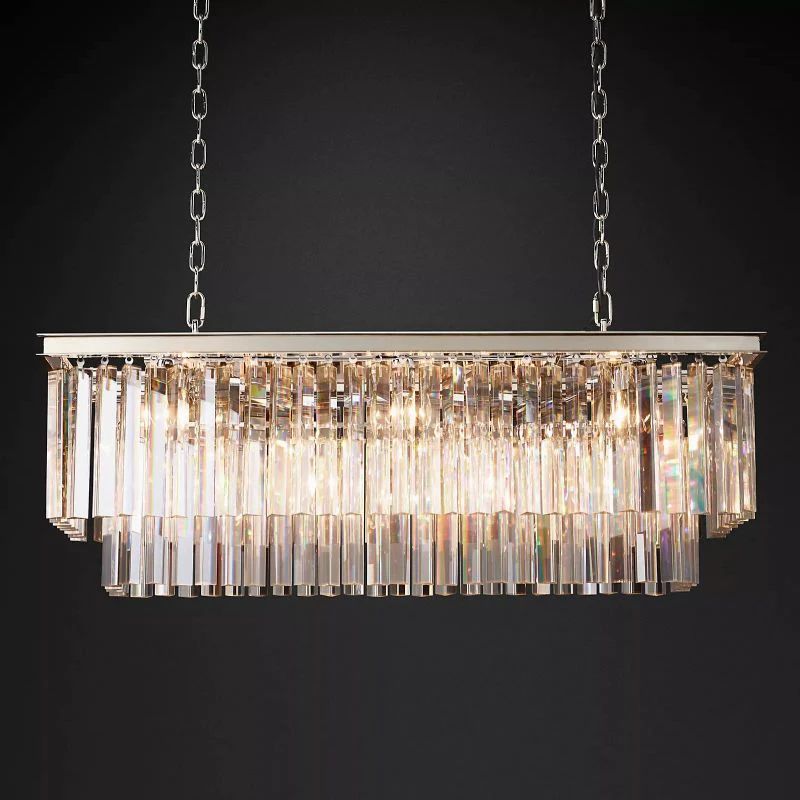 1920s Olion Rectangular Chandelier 40"