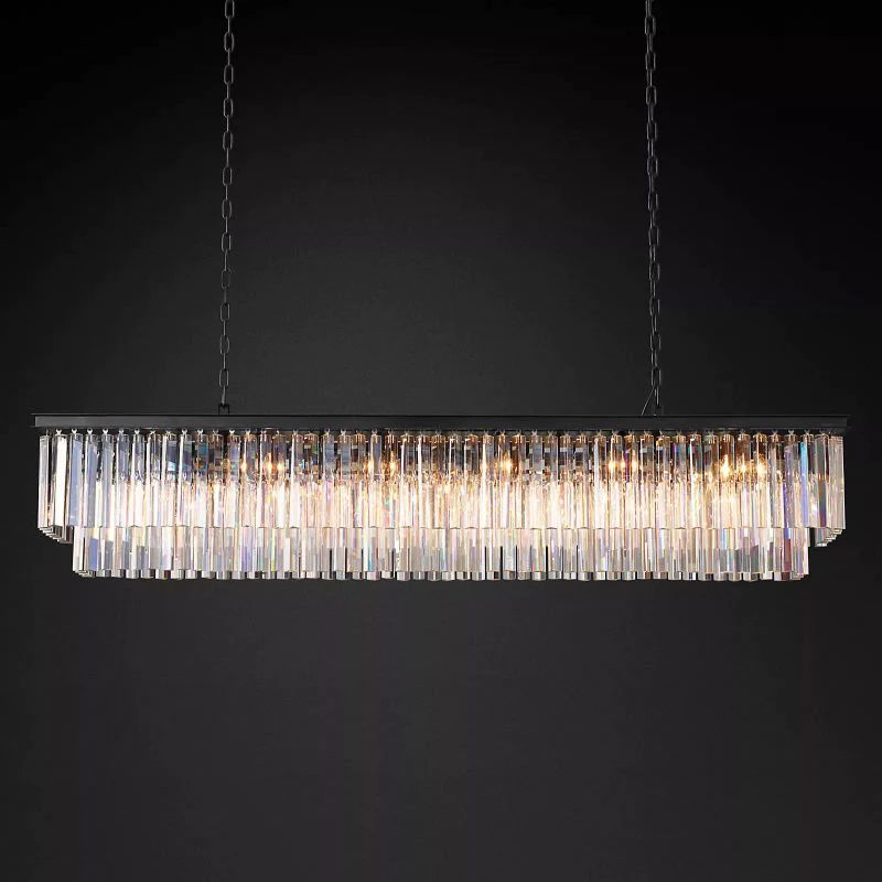 1920s Olion Rectangular Chandelier 72"