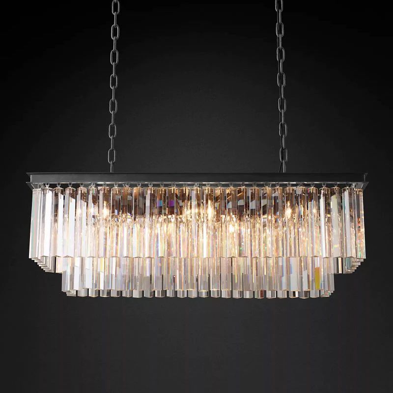 1920s Olion Rectangular Chandelier 40"