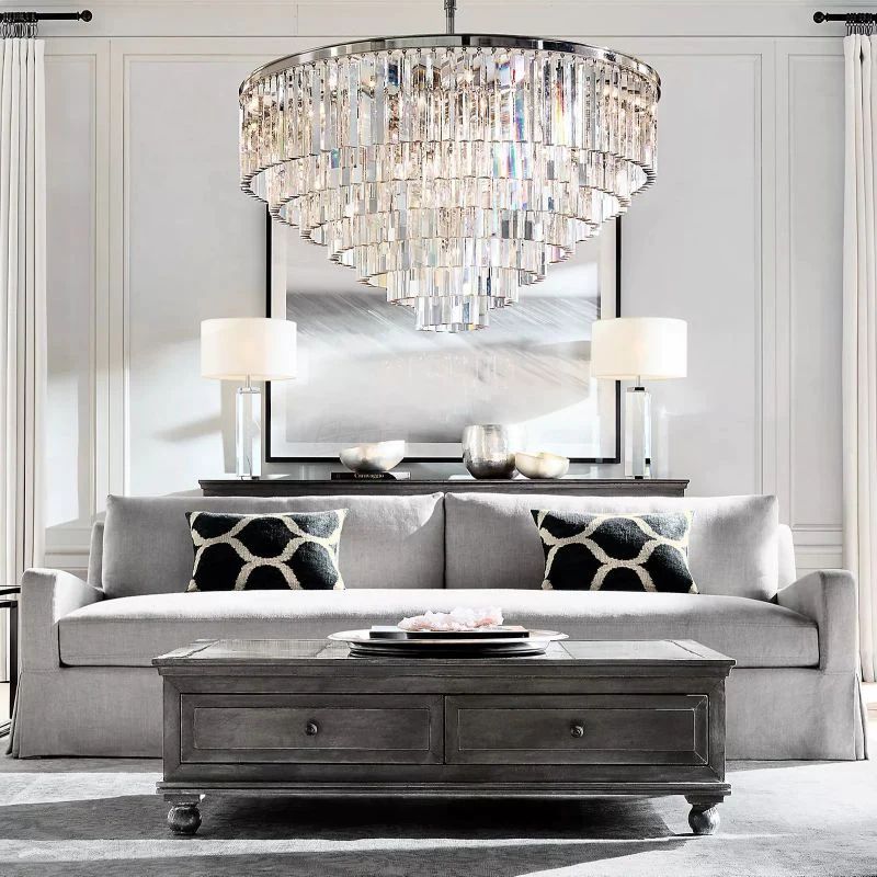 1920s Olion Round Chandelier 44"