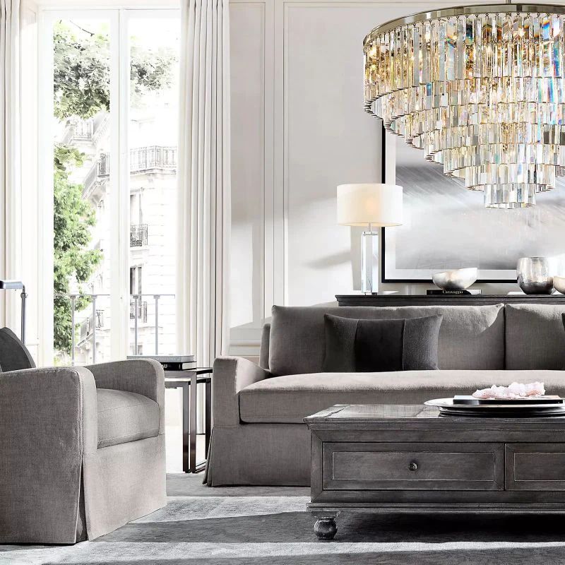 1920s Olion Round Chandelier 44"