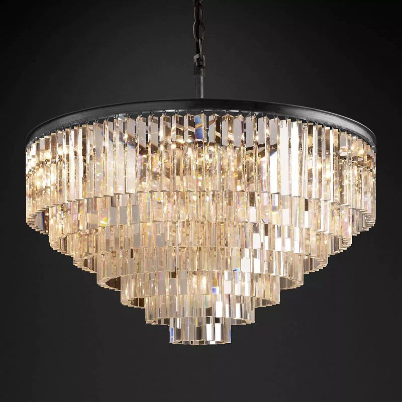 1920s Olion Round Chandelier 44"