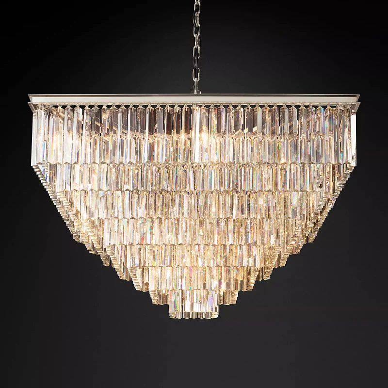 1920s Olion Square Chandelier 47"