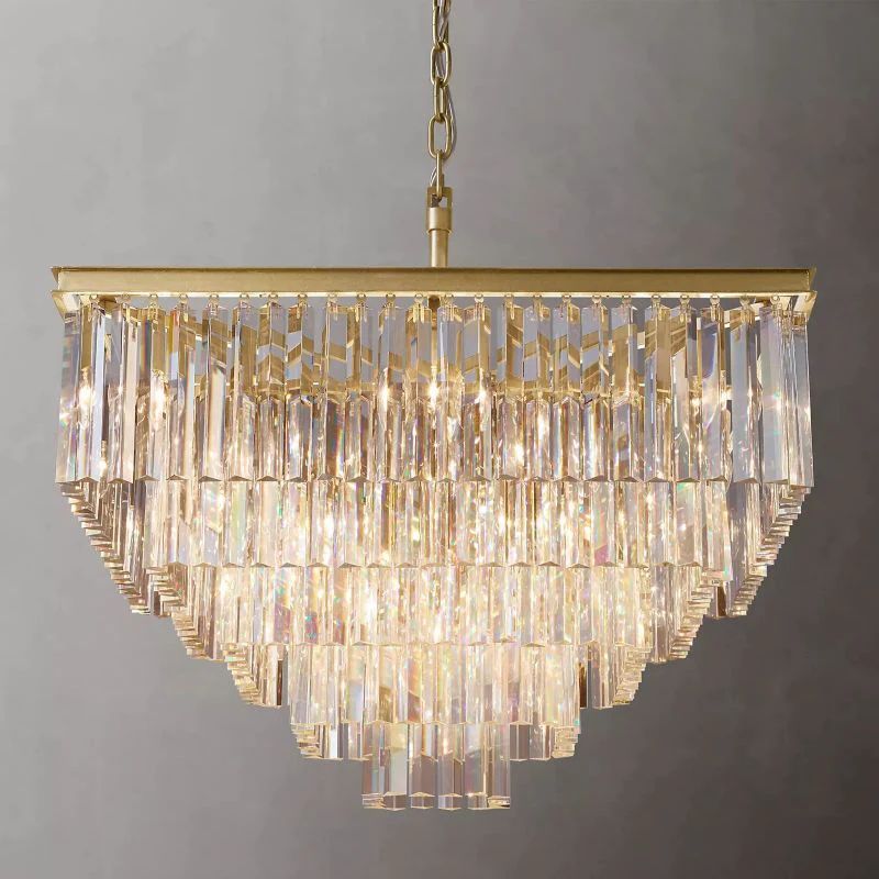 1920s Olion Square Chandelier 34"