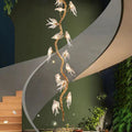 Lucky Bird Glass Tree Branch Chandelier For Staircase  - kimoylights