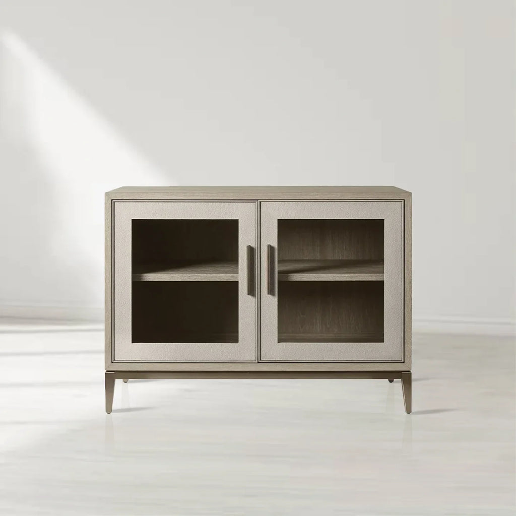 Malone Two Door Cabinet with Glass Doors